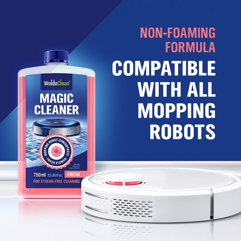 WoldoClean Robot Vacuum Floor Cleaner for 75-150 Uses - compatible