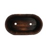 Fyne-Finds Oval Wooden Container Planter 32cm, 12inch Burnt Wood Garden