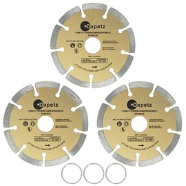 Dapetz ® 3 x Stone Cutting Disc 115mm 4.5" Diamond Blade for Angle Grinder Cutting Disc for Cutting Stone Brick Concrete Asphalt Marble Granite