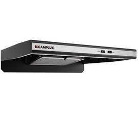 CAMPLUX RV Range Hood 22 Inches, Vented Range Hood with LED Light and Exhaust Fan 12V DC for RV, Tiny House, Trailer and Yacht