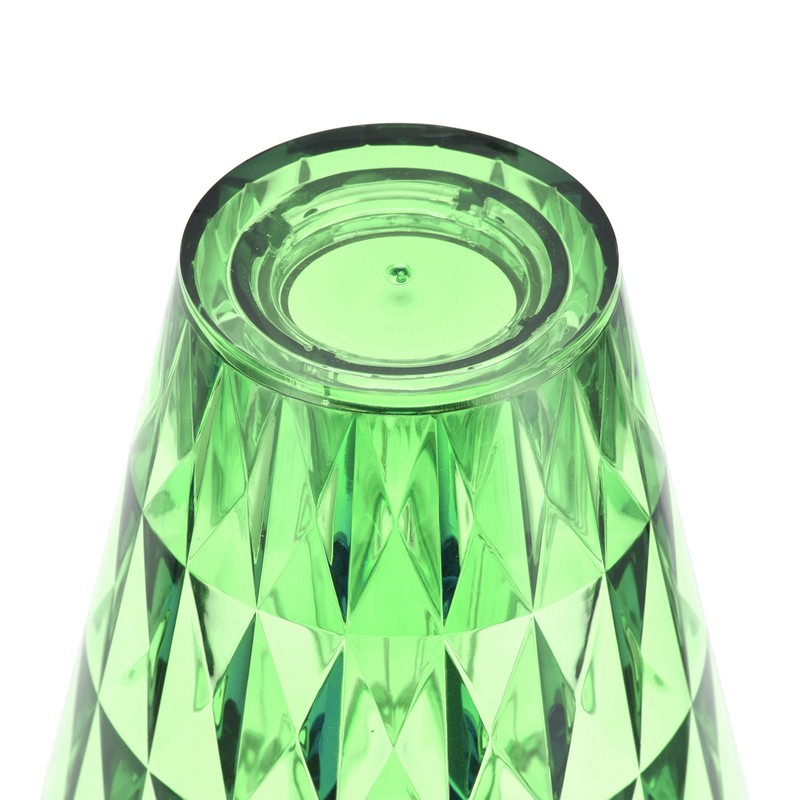 LED Crystal Table Lamp Transparent Prism Dimmable Desk Lamp USB