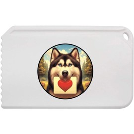 Azeeda 'Siberian Husky Love Note' Plastic Ice Scraper (IC00042346)