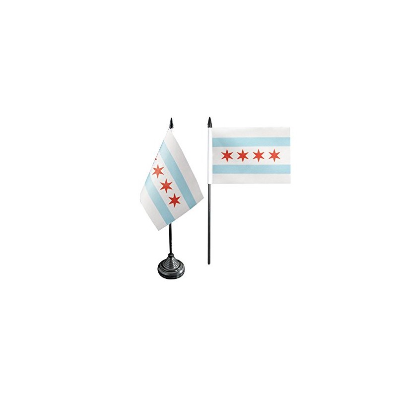 Table/Desk Flag USA City of Chicago Flag FRITZE® + Free
