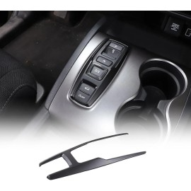 necar2020 Matte Black Car Gear Shifter Button Frame Decorate Cover For Honda Pilot 16-2022