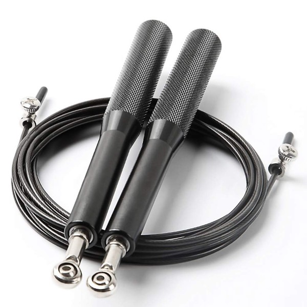 Speed Jump Rope Fitness Skipping Exercise - Adjustable Cross Jump Rope Best for Boxing MMA Fitness Training, Crossfit, Men, Women and Kids Quality Rope