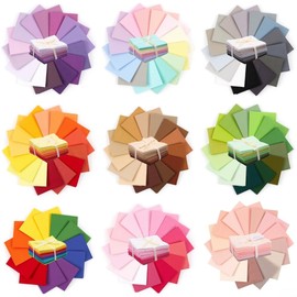 Plain 14 Piece 100% Cotton Fat Quarter Fabric Bundle, Perfect for Sewing, Face Coverings, Craft Projects and Patchwork, 53cm x 46cm (20.8" x 18.1") (Shades of Purple)