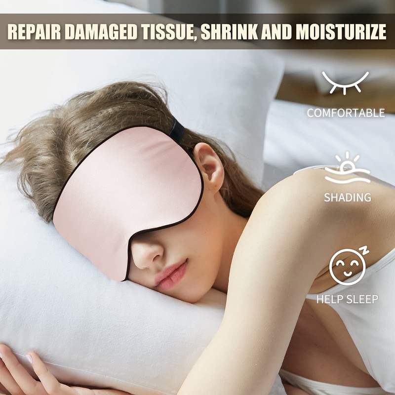 OLESILK Set of 2 Adjustable Silk Sleeping Masks, 100% Mulberry