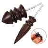 DOITOOL 2pcs Leather Edge Burnisher Tool Ergonomic Wooden Handle for