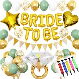 31 Pcs Set Bridal Shower Decorations, Bride To Be Decorations, Hen Party Balloons, Perfect for Bachelorette Engagement Wedding