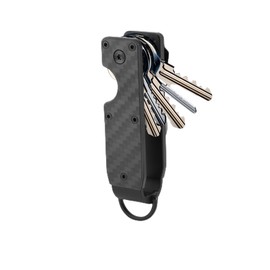 Gugxiom Metal Key Organiser, Compact Key Organiser, Mini Keyring for Men and Women, Secures 2 ~ 6 Keys, red