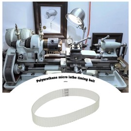 OTOTEC 2pcs Lathe Drive Belt 1.5M x 90 Teeth 424mm Length Mini Lathe Timing Belt Transparent Polyurethane Transmission Accessory for 0618 0618?3B Mini Lathes
