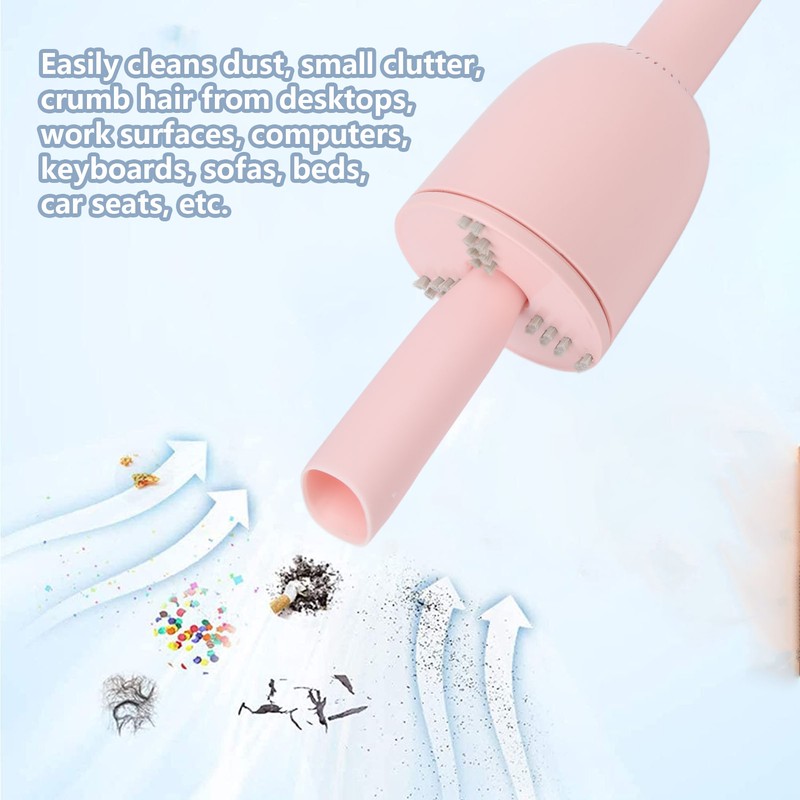 Mini Vacuum Cleaner 360° Rotation Mini Desk Vacuum Mute Large