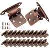 Kitchen Cabinet Hinges Bronze,(10 Pairs/20 Pcs) 1/2 Inch Variable Overlay
