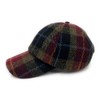 Harris Tweed Men's Baseball Cap Adjustable Hat (Rust Check)