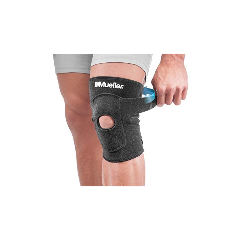 Mueller Rodillera ajustable, color negro, talla única Rodillera ajustable