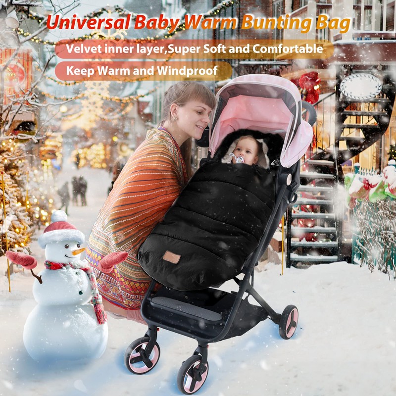 LAT Baby Warm Bunting Bag Universal,Stroller Sleeping Bag Cold Weather,Waterproof