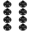 OTTFF 8 Pack Black Square Post Flange Base Anchor Fits