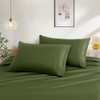 2 Pack Standard Pillow Cases, Microfiber Pillowcases Dark Olive Green