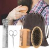 Kit de cuidado de barba, juego de cepillos de barba,