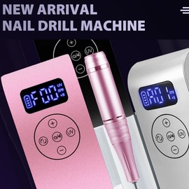 3 in 1 Portable Electric Nail Drill,Compact 35000 RPM Electrical Professional Nail File Kit, Nail Dryer UV Lamp Manicure for Acrylic, Gel Nails, Manicure Pedicure Polishing Shape Tools