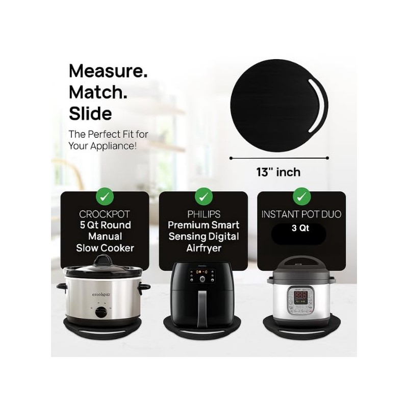 Ibyx Elegant Round Sliding Tray for Your Pressure Cooker, Air
