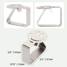 Songaa [4 Pack] Tablecloth Clips, Heavy Duty Stainless Steel Table Clips Table Cloth Cover Clamps Ideal Table Cloth Holders for Restaurant, Wedding, Party, Kitchen (Smiley)
