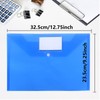 Plastic Wallets A4-12 Pack Folders Waterproof Plastic Wallets Document Folder