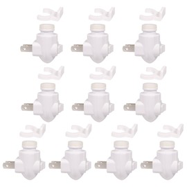Deridi Plug in Night Light Module Socket with ON/Off Switch with Shade Mounting Clip for Decoration for Your Night Light (10Pack)
