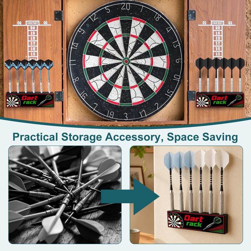 2 Pcs Wall Mounted Dart Holder with M3*16 Screws, 2