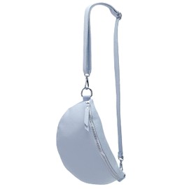 SH Leder ® Lala G399 Real Leather Waist Bag for Women Men Unisex Belt Bag for Festival Travel Bum Bag Large Crossbody Bag Women Leather Bag 30 x 18 cm, lightblue, Fashion Waist Bags