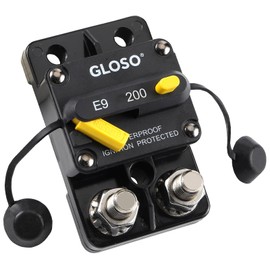 GLOSO Circuit Breaker Manual Reset Waterproof Boat Truck Automotive Marine 200 Amp E9C