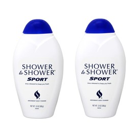 Shower to Shower Absorbent Body Powder, Sport, 13-Ounce Bottles (Pack of 2)