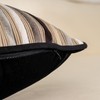 Yangest Black Striped Patchwork Throw Pillow Cover Gold Leather Cushion