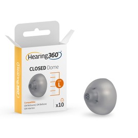10 Closed Domes for CIAO, ReSound, Beltone and Interton Hearing Aids (Large)