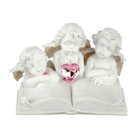 Puckator Peace of Heaven Children of the Heart Cherub Figurine - Romantic Modern Love Wedding Gift Gifts For Girlfriend Fairy Grave Ornaments Figurine - Valentines Day Gifts For Her Him - Home Decor