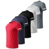 5 Pack Quick Dry Mens T-Shirts Moisture Wicking Athletic Workout