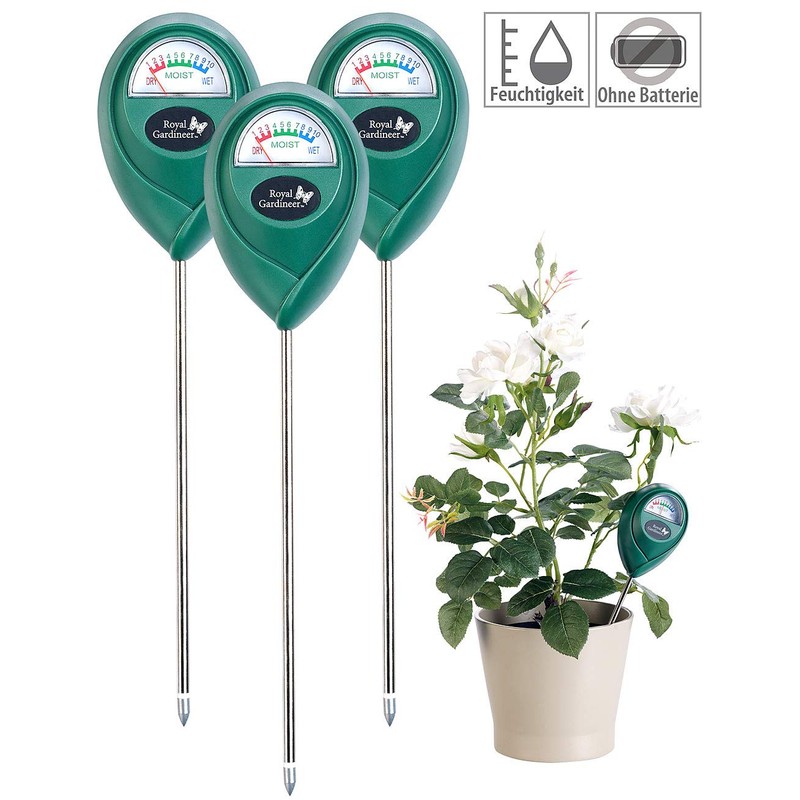 Royal Gardineer Humidity meter: Plant Soil Moisture Meter Set of