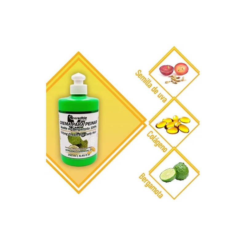 Crema Para Peinar Rizos Con Bergamota Y Colageno 250 Ml