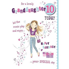 Lovely Granddaughter Age 10-10th Birthday Card - 206252