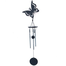 ANCLLO Iron Butterfly and Metal Combined Into a Wind Chime, Garden Home Yard Hanging Decor, Elegant Chime for Garden Patio Balcony and Home Matte, Yard, Patio and Home Decoration