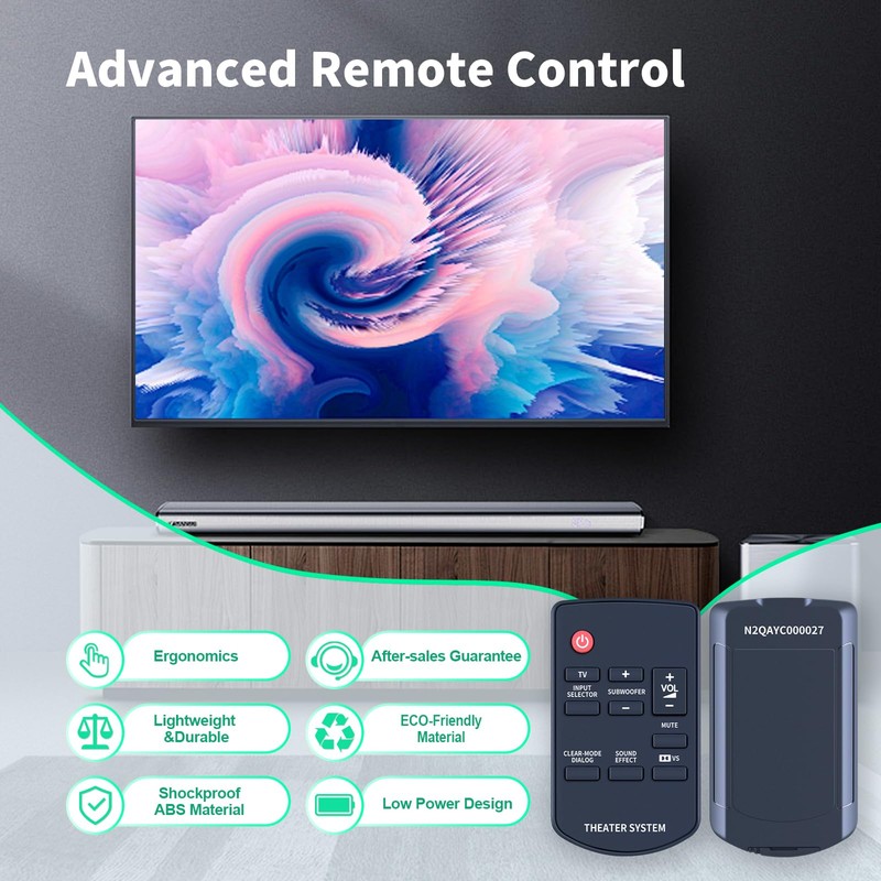 N2QAYC000027 Replacement Remote Control Compatible with Panasonic Home Theater Audio