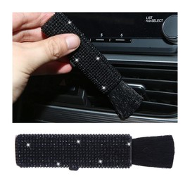 JNNJ Car Cleaning Brush for Dusting, Car Detailing Brush, Vehicle Universal Brush with Soft Bristles for Interior and Exterior Care of Cars (Black)