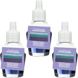 Scentsationals Fragrance Oil Plug In Air Freshener Refills 3-Pack - Sea Salt Lavender - Compatible with ScentSationals & Fusion Diffusers, Long-Lasting Home Fragrance, 0.8 fl oz Each