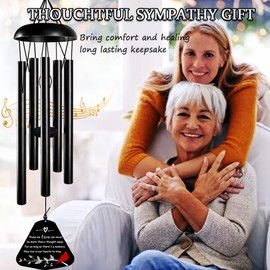 Sympathy Wind Chimes for Loss of Loved One, 30'' Cardinal Wind Chimes for Outside, Bereavement Gift in Memory of Loved One, Memorial Gifts for Loss of Mother Father Condolence Remembrance