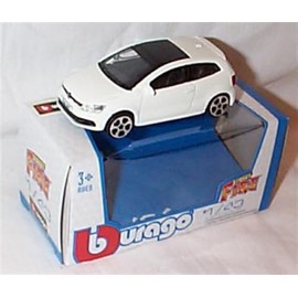 Burago Street fire V0LKSWAGEN Polo GTI MK5 White car 1:43 scale Diecast model