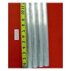 KolotovichTool 2 Pc 1-1/8" & 2 Pc 1-1/4" Aluminum 6061 Round Rod 12" Long BAR Stock New Industrial Metal DE-2314DU