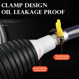 JJMNKMN Upgraded Siphon Pump, 2024 New Multifunction Liquid Sucker Pump, Portable Manual Hand Fuel Transfer Pump for Gasoline Gas Oil Fuel Petrol Diesel Fluid Water Fish Tank with Siphon Hose (4.9ft)