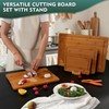 Wood Cutting Board Carbonized Bamboo Set With Smooth Surface Set