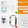 2-Pack RF Remote Dimmer for Single Color LED Strip Lights,PAUTIX