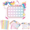 GROBRO7 15Pcs Unicorn Potty Training Reward Chart with Stickers, Rainbow